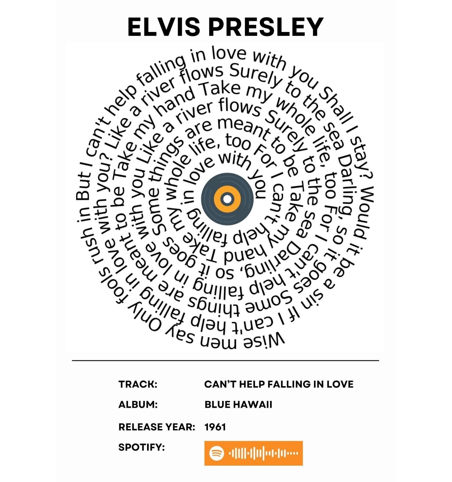 Elvis Presley - Cant help falling in love