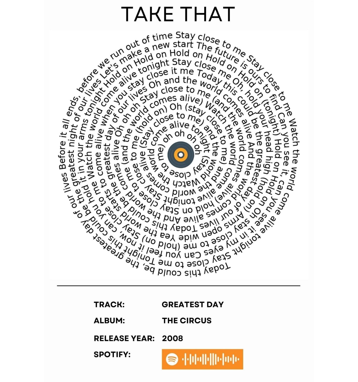Take That - Greatest day