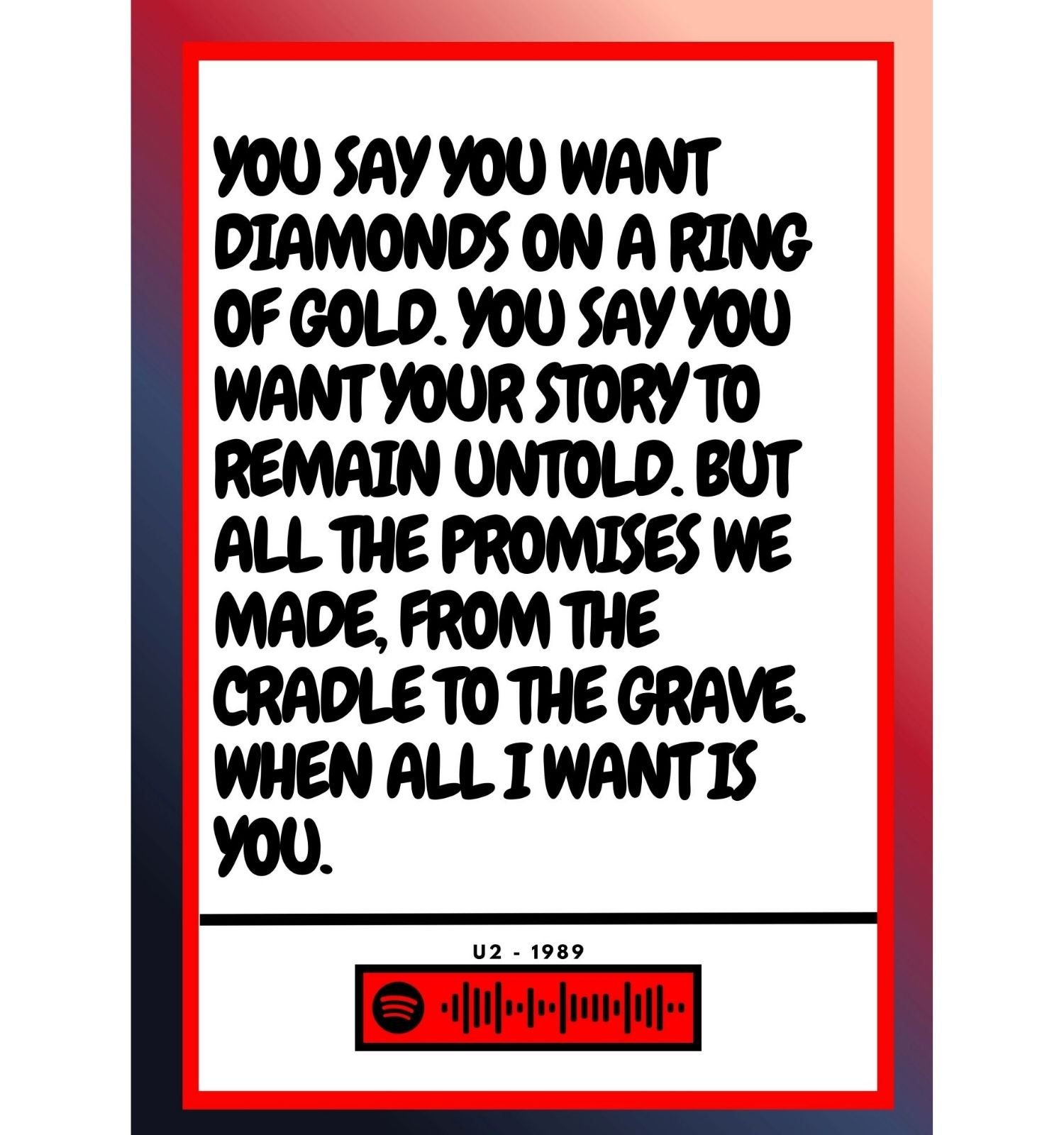 U2 - All I want is you