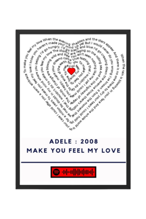 Portrait Framed Art Print Adele - Make You Feel My Love