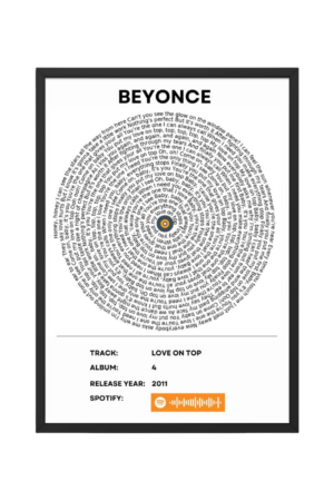 Portrait Framed Art Print SLVS 002 Beyonce - Love on top