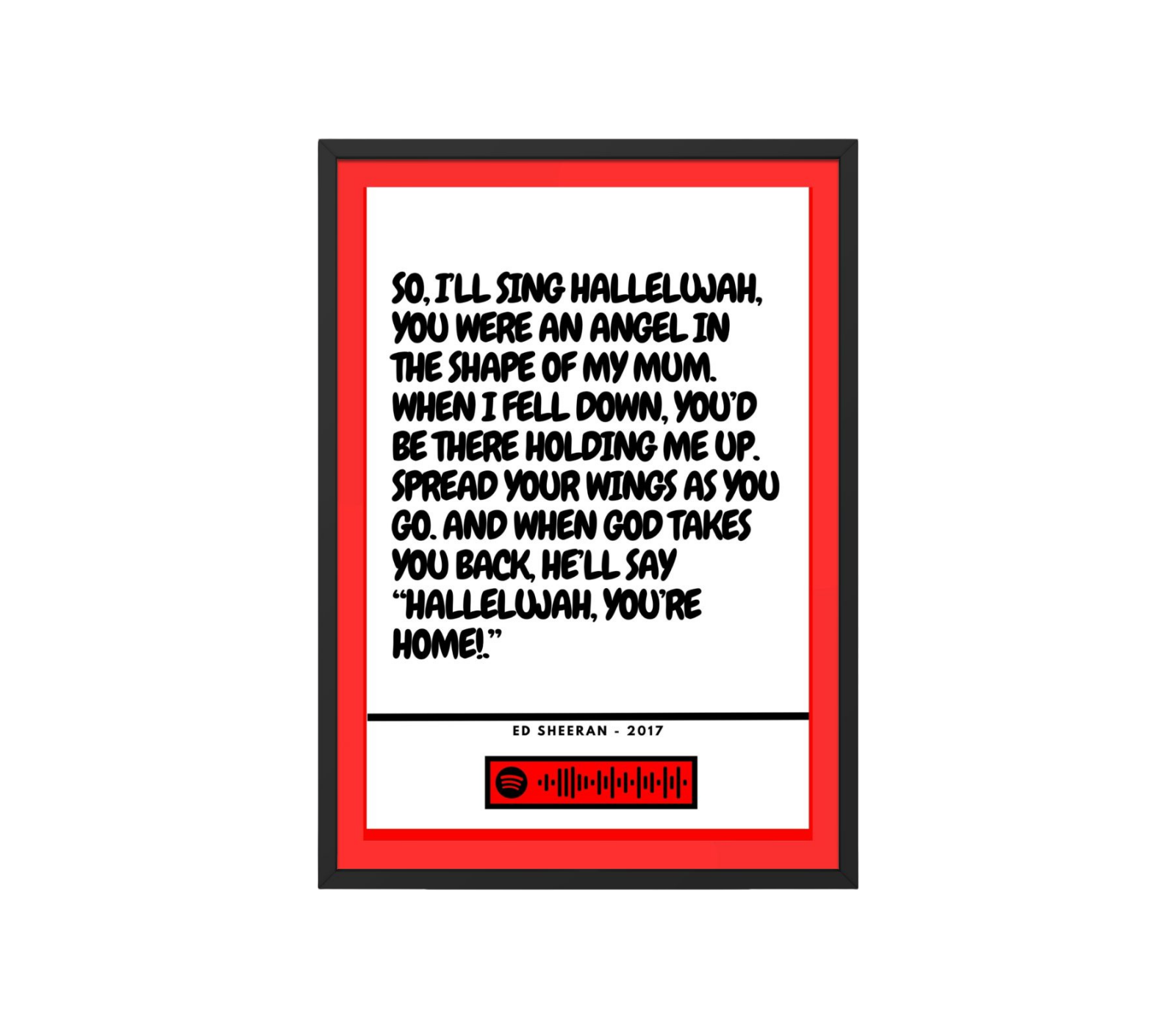 Portrait Framed Art Print Ed Sheeran - Supermarket Flowers