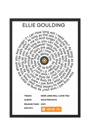Portrait Framed Art Print Ellie Goulding - How long will I love you