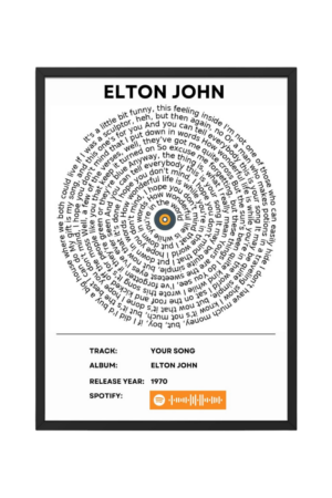 Portrait Framed Art Print SLVS 007 Elton John - Your song