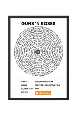Portrait Framed Art Print SLVS 011 Guns 'n Roses - Sweet child o'mine