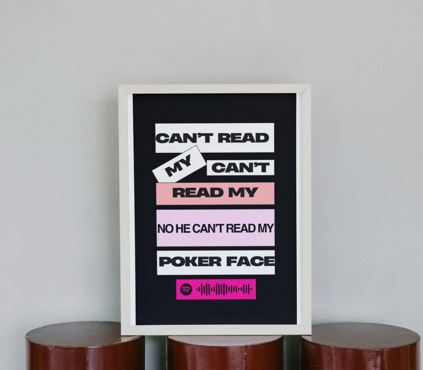 Portrait Framed Art Print Lady Gaga - Poker Face