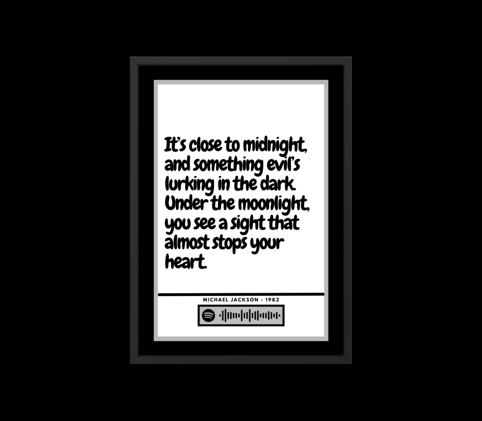 Portrait Framed Art Print Michael Jackson - Thriller