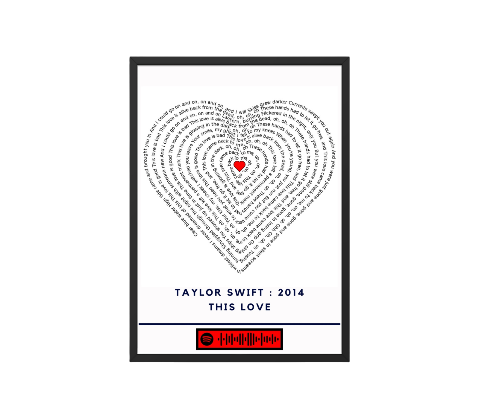 Portrait Framed Art Print Taylor Swift - This Love